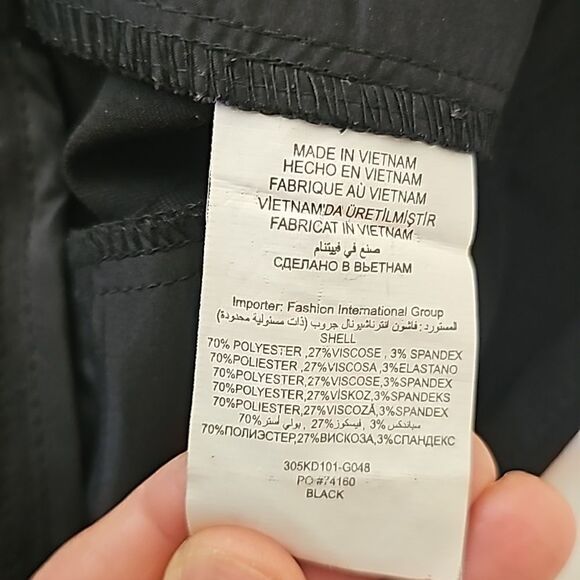 Bebe Waist Stitching  Cuffed Hem Cropped Trouser Pants size 4 - Picture 8 of 10